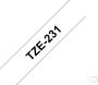 Brother Labeltape P-touch TZE231 12mm zwart op wit - Thumbnail 2