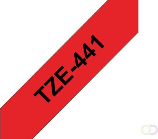 Brother Labeltape P-touch TZE441 18mm zwart op rood