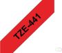 Brother Labeltape P-touch TZE-441 18mm zwart op rood - Thumbnail 2