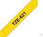 Brother Labeltape P-touch TZE621 9mm zwart op geel - Thumbnail 1