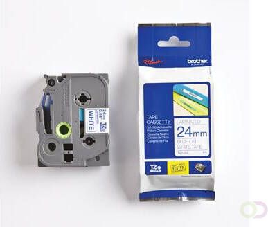 Brother TZe tape voor P-Touch 24 mm blauw op wit - Foto 2