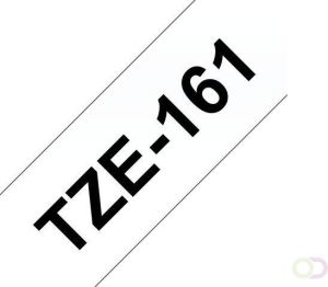 Brother Labeltape P touch TZE161 36mm zwart op transparant