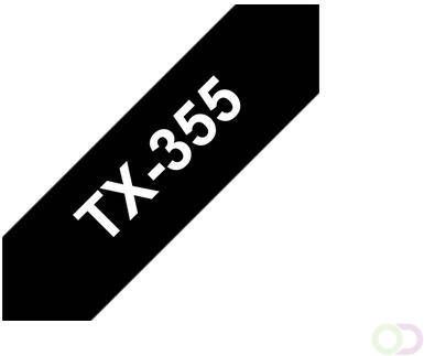 Brother TX-355 labelprinter-tape Wit op zwart (TX-355)