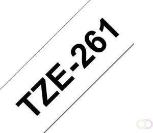 Brother Labeltape P touch TZE261 36mm zwart op wit