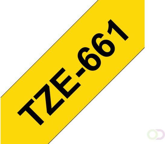 Brother Labeltape P touch TZE661 36mm zwart op geel