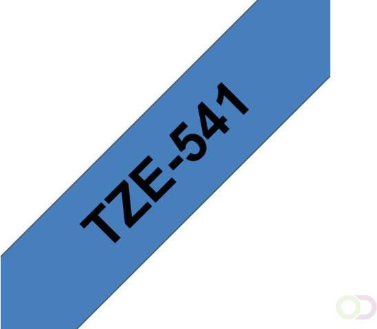 Brother Labeltape P touch TZE541 18mm zwart op blauw