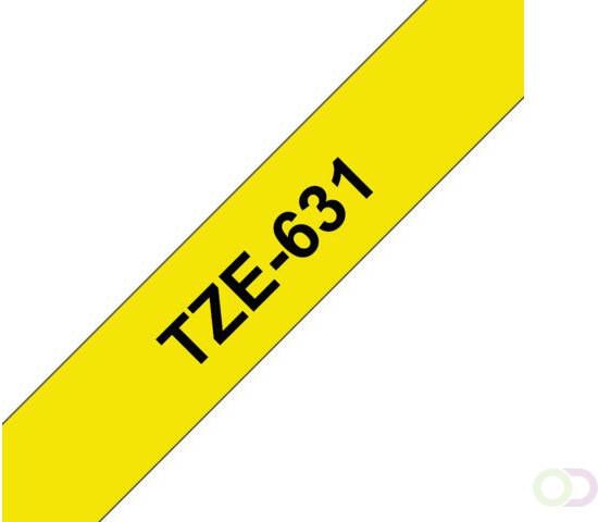 Brother TZE631 labelprinter-tape Zwart op geel TZe (TZE631)