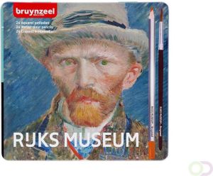 Bruynzeel Kleurpotloden aquarel Van Gogh blik Ã  24 stuks assorti