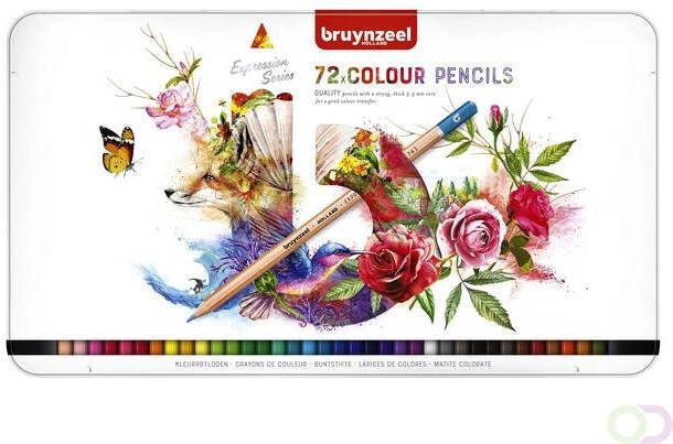 Bruynzeel Kleurpotloden Expression colour blik Ã  72 stuks assorti