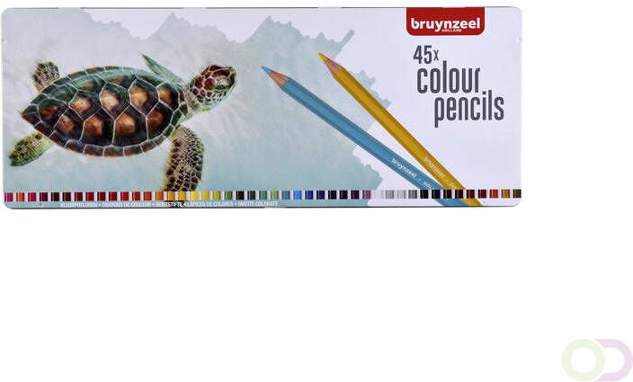 Bruynzeel Kleurpotlood Schildpad 5011 blik 45 kleuren