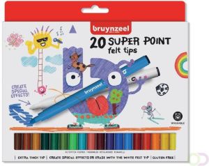 Bruynzeel Viltstift Kids super point blister Ã  20 stuks assorti