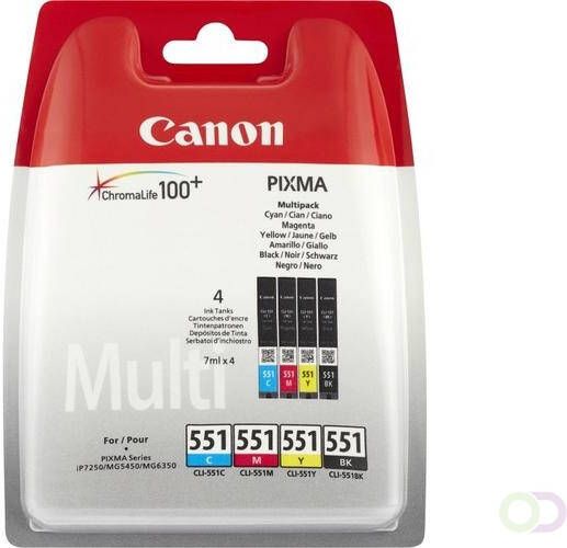 Canon 6508B005 inktcartridge 4 stuk(s) Origineel Normaal rendement Zwart Cyaan Geel Magenta (6508B005)