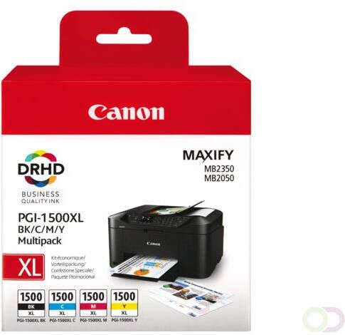 Canon inktcartridge PGI-1500XL 1.020 1.200 pagina&apos;s OEM 9182B004 4 kleuren