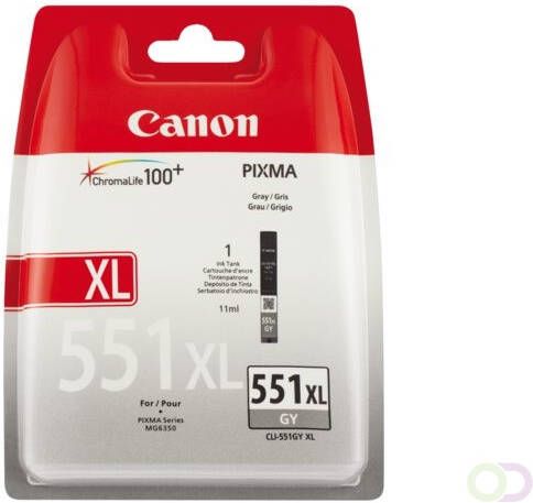 Canon CLI-551XL GY w sec inktcartridge 1 stuk(s) Origineel Hoog (XL) rendement Grijs (6447B004)