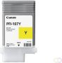 Canon PFI 107Y inktcartridge geel standard capacity 130ml 1 pack - Thumbnail 2