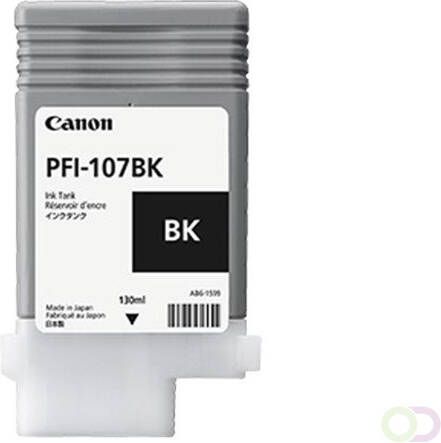 Canon PFI 107BK inktcartridge zwart standard capacity 130ml 1 pack