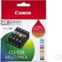 Canon inktcartridge CLI-526 4 x 9 ml OEM 4540B017 4 kleuren - Thumbnail 1