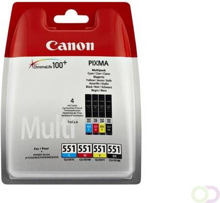 Canon Inktcartridge CLI-551 zwart 3 kleuren