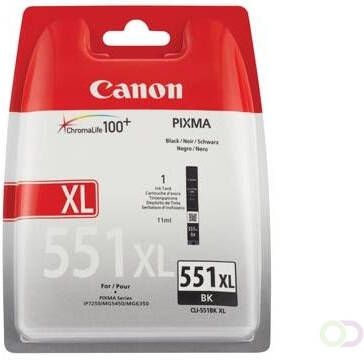 Canon inktcartridge CLI-551BK-XL zwart op blister 950 pagina's OEM: 6443B004