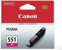 Canon inktcartridge CLI-551M 319 pagina&apos;s OEM 6510B001 magenta - Thumbnail 2