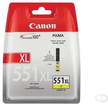 Canon inktcartridge CLI-551Y-XL geel op blister 695 pagina's OEM: 6446B004