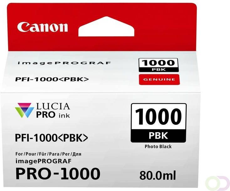 Canon Inktcartridge PFI-1000 foto zwart