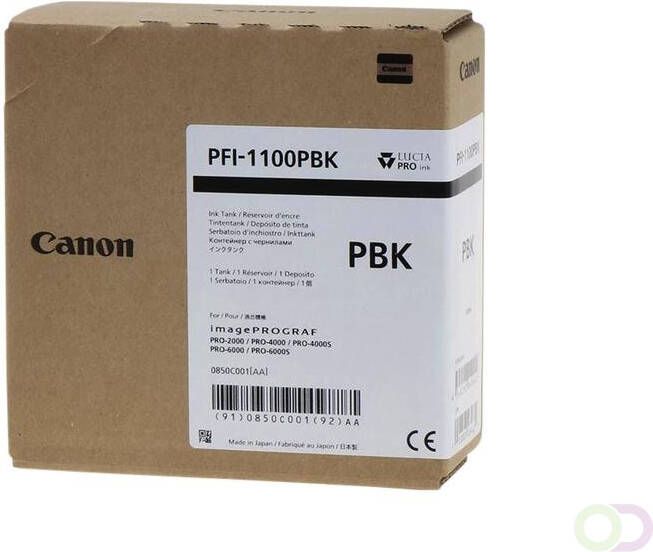 Canon Inktcartridge PFI-1100 foto zwart