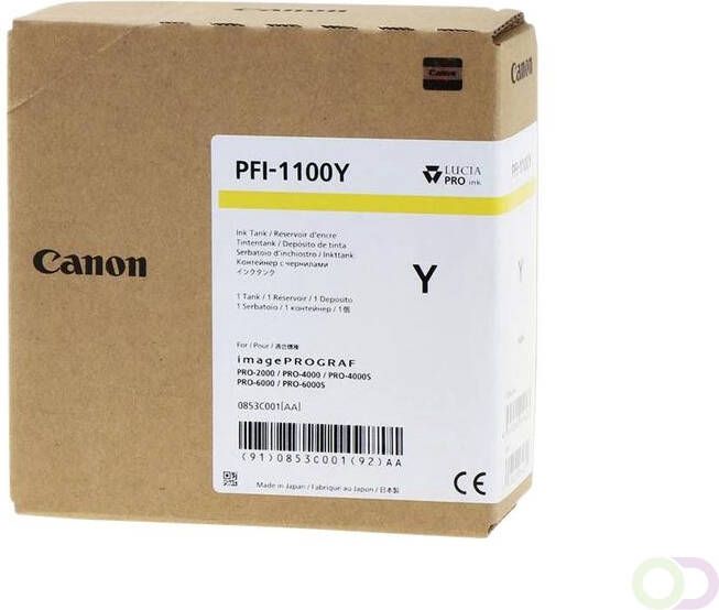Canon Inktcartridge PFI-1100 geel