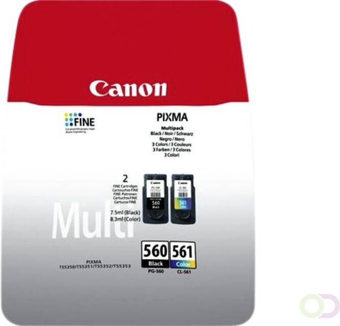 Canon inktcartridge PG-560 CL-561 180 pagina&apos;s OEM 3713C006 4 kleuren