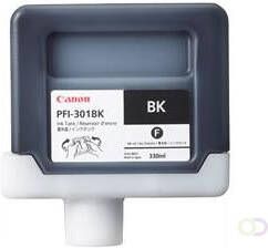 Canon PFI-301BK inktcartridge pigment zwart standard capacity 330ml 1-pack