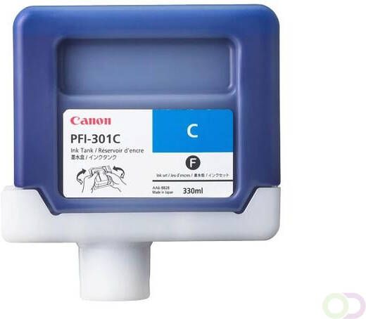 Canon PFI-301C inktcartridge pigment cyaan standard capacity 330ml 1-pack