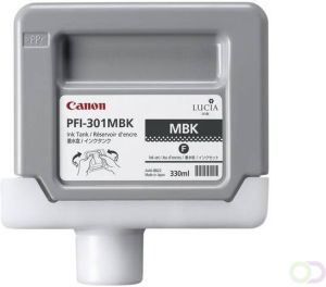 Canon PFI-301MBK inktcartridge pigment matzwart standard capacity 330ml 1-pack