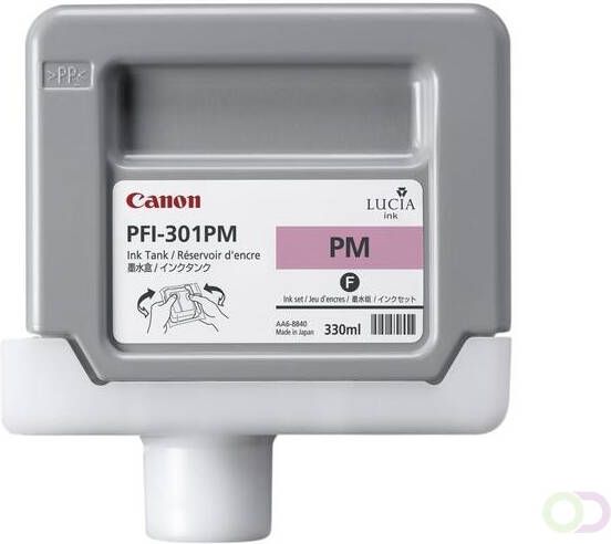 Canon PFI-301PM inktcartridge pigment foto magenta standard capacity 330ml 1-pack