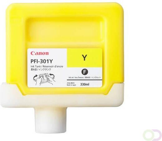 Canon PFI-301Y inktcartridge pigment geel standard capacity 330ml 1-pack