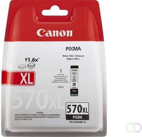 Canon PGI-570PGBK XL inktcartridge 1 stuk(s) Origineel Hoog (XL) rendement Zwart (0318C008)