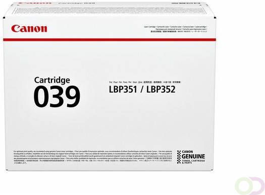 Canon Tonercartridge 039 zwart