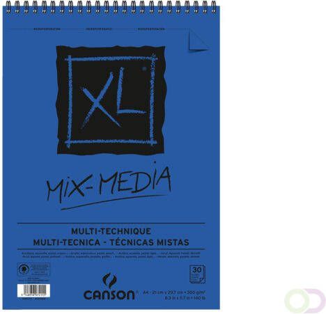Canson Aquarelblok XL Mix Media A4 300gr 30vel spiraal