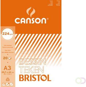 Canson tekenblok Bristol ft 29 7 x 42 cm (A3)