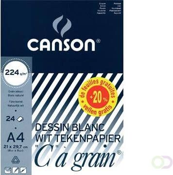 Canson tekenblok C Ã  grainÂ ft A4 papier van 224 g mÂ²