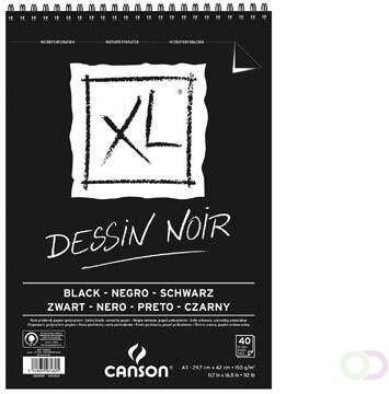 Canson tekenblok XL 150g mÂ² ft A3 40 vel zwart