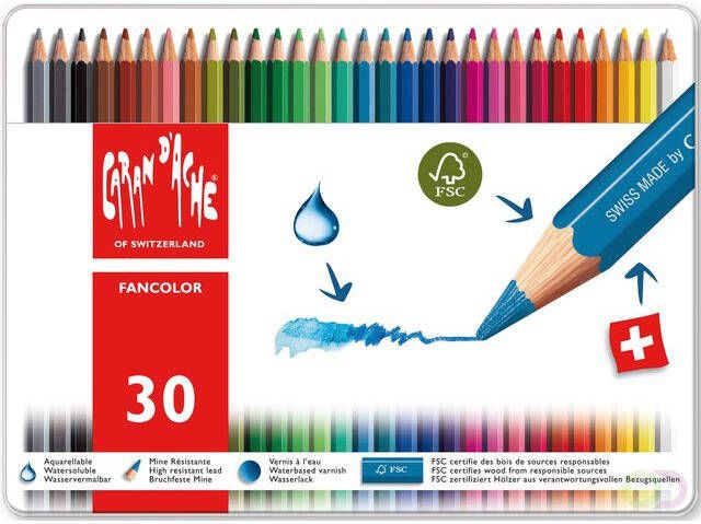 Caran d'ache Kleurpotloden Fancolor 30stuks assorti