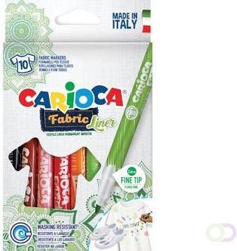 Carioca Carcioca textielstift Fabricliner doos van 10 stuks in geassorteerde kleuren