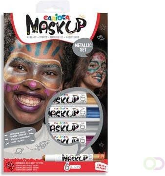 Carioca maquillagestiften Mask Up Metallic doos met 6 stiften