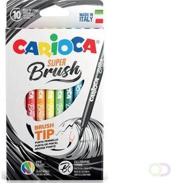 Carioca penseelstift Super Brush doos van 10 stuks in geassorteerde kleuren