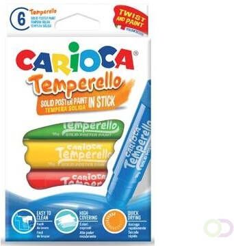 Carioca plakkaatverfstick Temperello kartonnen etui van 6 stuks