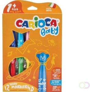 Carioca viltstift Baby Teddy doos van 12 stuks in geassorteerde kleuren