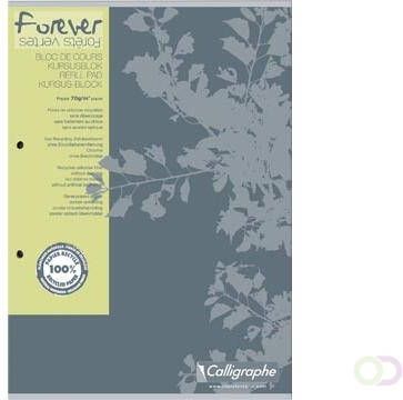 Clairefontaine Cursusblok Clairfontaine Forever Calligraphe A4 ruit 5x5mm 2-gaats 200 pagina's 70gr grijs
