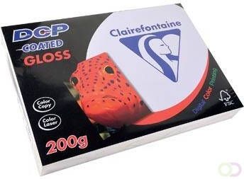 Clairefontaine DCP presentatiepapier coated gloss ft A4 200 g pak van 250 vel