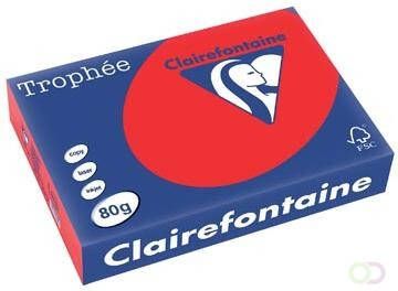Clairefontaine Trophée Intens gekleurd papier A4 80 g 500 vel koraal rood
