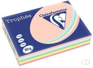 Clairefontaine Trophée Pastel gekleurd papier A3 80 g 5 x 100 vel geassorteerde kleuren